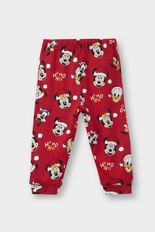 Defacto Erkek Bebek Disney Mickey & Minnie Yılbaşı Temalı Pijama Takımı Uzun Kollu Üst Uzun Alt F4585a525wnrd79 Kırmızı-rd79
