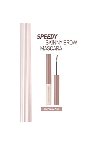 Özel Fırça Tasarımlı, Yoğun Pigmentli Kaş Maskarası Perıpera Speedy Skinny Brow Mascara 05 Peony Ash 05
