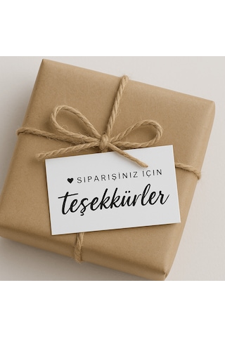 Siparişiniz İçin Teşekkürler Teşekkür Kartı 100 Ad 8x5cm 300