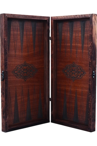 Simya Figür Tavla Anka Kuşu (Ceviz Kaplama)