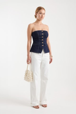 Blue White Kadın Denim Büstiyer Lacivert L