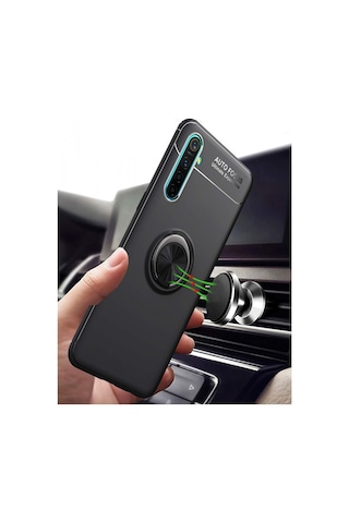 Xiaomi Mi 10 Yüzüklü Power Silikon Kılıf Siyah