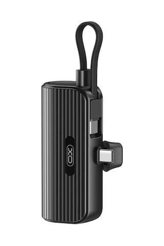 20w Pd Hızlı Şarjlı Dahili Type-c Kablolu Ve Standlı Mini Powerbank 5000 Mah Taşınabilir Şarj Cihazı Beyaz