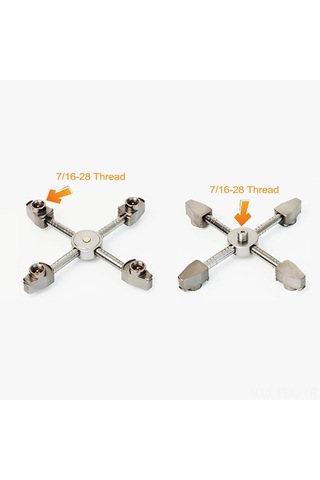 Padalink Kamp Ve Doğa Yürüyüşü İçin Dört Fonksiyonlu Alüminyum Gaz Tüpü Bağlantı Adaptörü Gümüş