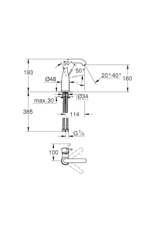 Grohe Essence Tek Kumandalı Lavabo Bataryası M-Boyut 24176001
