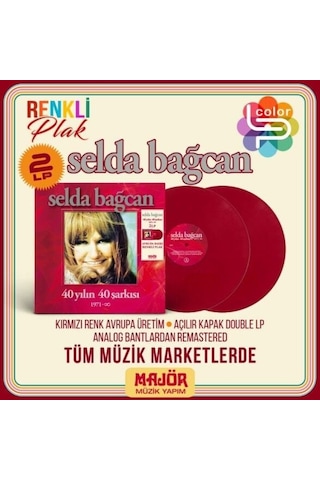 Selda Bağcan 40 Yılın 40 Şarkısı Double Lp Kırmızı Renkli Plak
