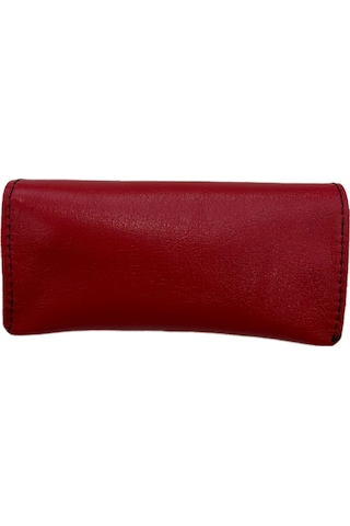 Ln Leather Gerçek Deri Gözlük Kılıfı Kırmızı