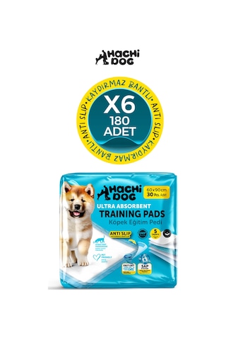 Köpek Eğitim Pedi 60x90 Kaydırmaz Bantlı 180 Adet Blue Pack