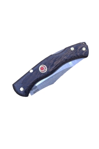 El İşçiliği Kamp Çakı N690 Çelik 7cm Gri - Kahverengi