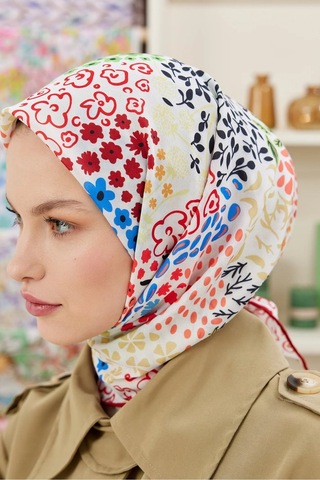 Emproyal Lina Desen Pamuk Eşarp Bordo