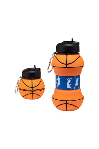 Futbol Su Şişesi, Yalıtılmış Su Şişesi Çocuklar, Katlanabilir Ve Katlanabilir Spor Su Şişesi, Su Şişesi ', Basketbol Tasarımı Çocuklar Yalıtımlı Su Şişesi 34 Oz. Gök Mavisi