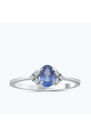 Altınbaş Pırlanta Safir Oval Yüzük Mkm131s-14k