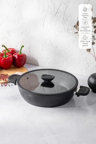 Emsan Diamente Karnıyarık Tenceresi 24 Cm Siyah