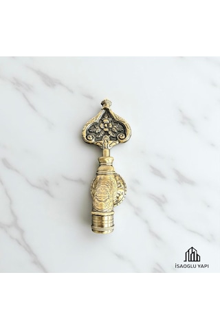 İsaoğlu Yapı Antik Gold Kurna Musluğu Vintage Tasarım Özel Yapım Eskitme Hamam Musluk Gold