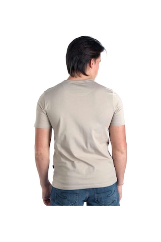 Lee Cooper Gael Erkek O Yaka T-Shirt Bej-17681-Bej
