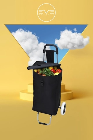 Lüks Pazar Arabası Ses Yapmaz Tekerlekli, Su Geçirmez Çantalı