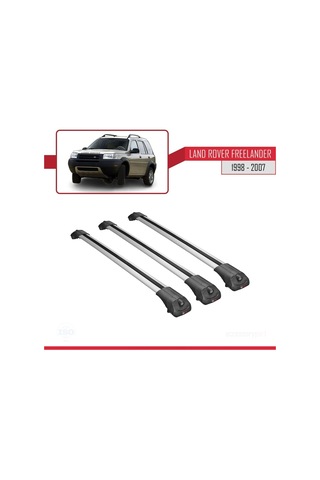 Land Rover Freelander 1998-2007 Arası İle Uyumlu Ace-1 Ara Atkı Tavan Barı Gri 3 Adet Bar