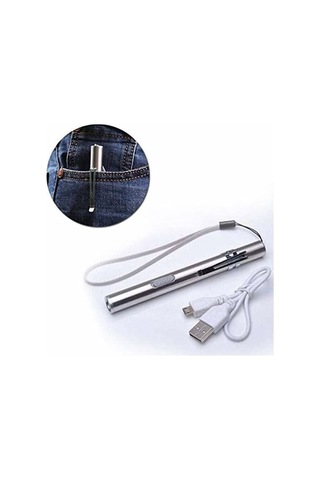 Paket Hemşire Kalem Işığı Tıbbi Kalem Işığı Usb Şarj Edilebilir Led El Feneri Paslanmaz Çelik El Feneri Doktorlar Ve Öğrenciler İçin