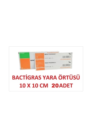 Smith&Nephew Bactigras Parafinli Tül Sargı Yara Bakım Örtüsü 10 x 10 CM 20 Adet
