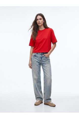 LTB Baby Tee Basic Bisiklet Yaka Kırmızı T-shırt