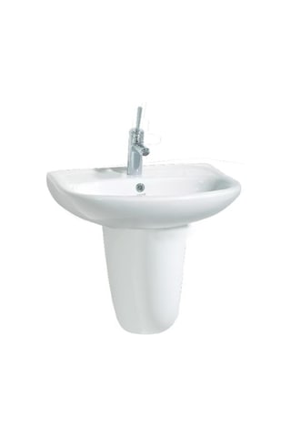 Creavit Pitta 45 x 55 CM Batarya Delikli Lavabo +Sedef Yarım Ayak