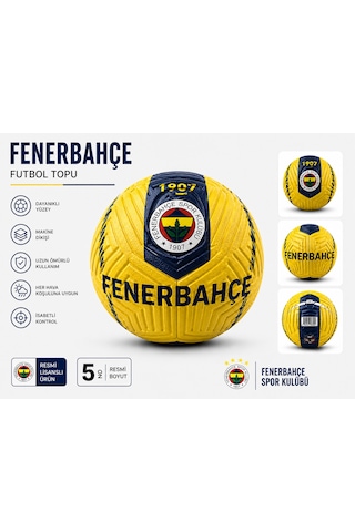 Fenerbahçe Lisanslı Futbol Topu No:5 430gr Maç Topu Sarı