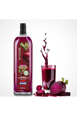 Hanzade Bitkisel Pancar Kvass Kırmızı Pancar Kür Cam 1 L