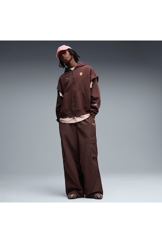 Puma Scuderıa Ferrarı Premıum Erkek Geniş Kesim Kapüşonlu Sweatshırt 634226 13 Kahverengi