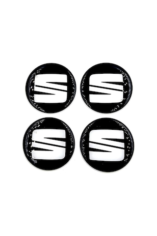 Yeni Nesil Tasarım Damla Sticker Siyah Seat Jant Göbeği 5.5cm Uyumlu