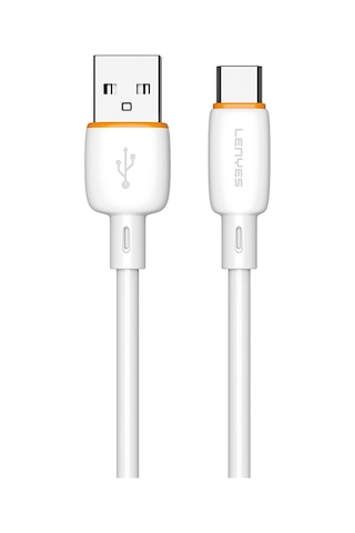 Lenyes Lc548-tc Usb-a To Type-c Data Ve Şarj Kablosu 12w 1m Beyaz Beyaz