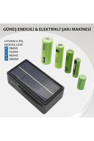 Upway Güneş Enerjili Çok Fonksiyonlu Pil Telefon Şarj Cihazı - Elektrikli Ve Güneş Enerjili Şarj