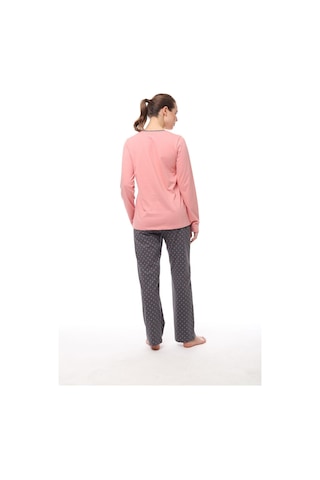 Pijadore 1538 Kadın Yaka Düğmeli Uzun Kollu Pijama Takım 001
