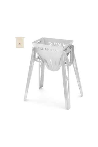 Ise Mount Paslanmaz Çelik Kahve Filtresi Rafı Ayrılabilir Taşınabilir Gümüş