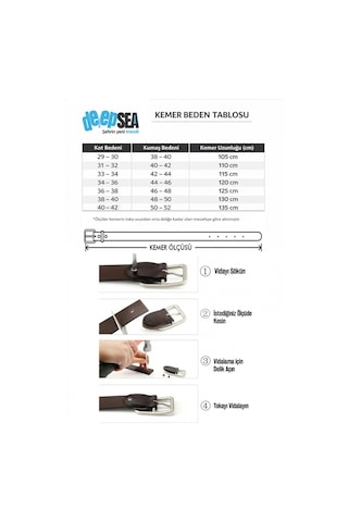 Deepsea Erkek Lacivert Mat Suni Deri Kemer 2402611