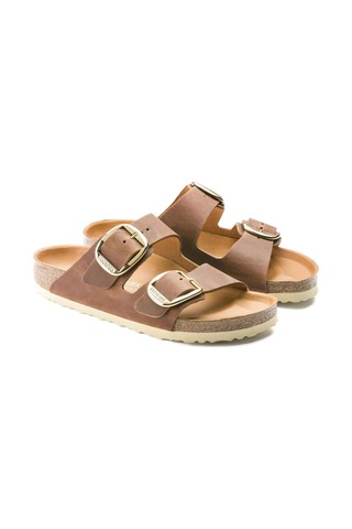 Birkenstock Arizona Big Buckle Kadın Terlik - Konyak Kahverengi
