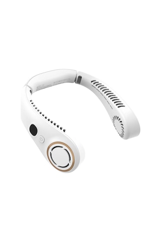 Boyun Fanı, Led Ekranlı Usb Askılı Fan Beyaz,