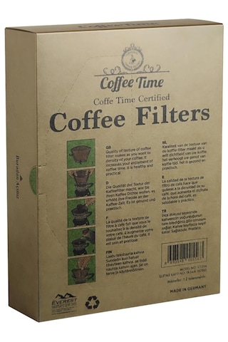 Filtre Kahve Kağıdı Coffee Filters 1/4 4 Numara 80'li Açık Kahverengi + Koyu Kahverengi