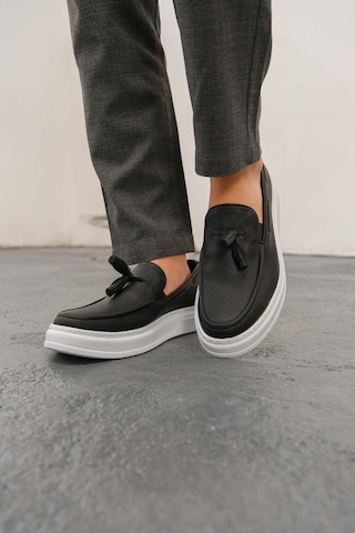Roof Atelier Erkek Siyah Püskül Detaylı Loafer Ayakkabı - 127 - Cbt Loafer-x Siyah