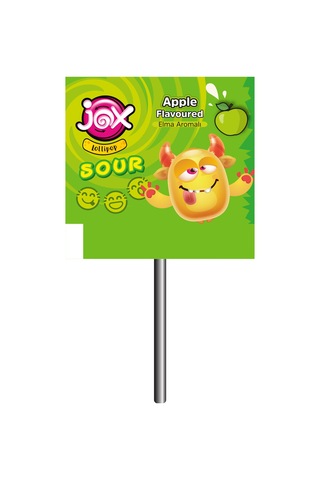 Jox Flat; Kabartmalı Yüz İfadeli Ekşili Yassı Lolipop 150 x 6.2 G