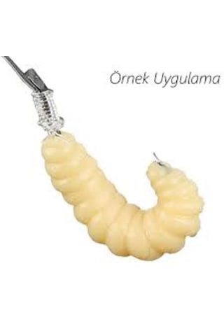 Tunalar Tarım10 X 2 Cm Silikon Yumuşak Sarı Kurtçuk Suni Balık Olta Yemi
