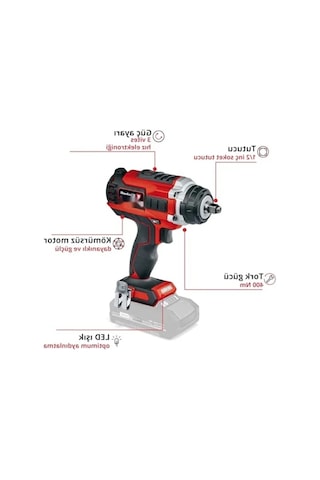 Akülü Darbeli Somun Sıkma Aracı, 18 V, 450 Nm Tork, 3 Vitesli Şanzıman