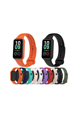 Ekılıf - Xiaomi Redmi Smart Band 2 Uyumlu - Kordon Silikon Kordon Krd-87 - Siyah