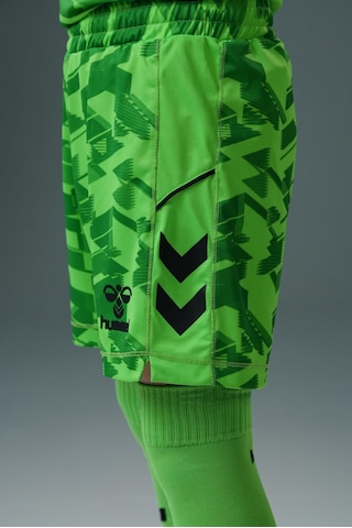 Hummel Line Kaleci Şort Neon Yeşil Çocuk