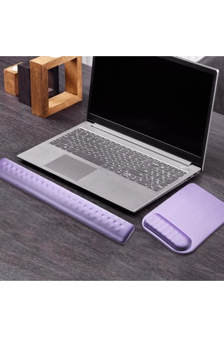 Suntek Klavye Mouse Pad Bilek Desteği Fareler Masaüstü Mor