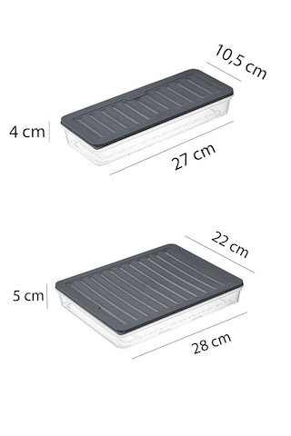 4'lü Set Taze Gıda Saklama Kabı 2x1 Lt - 2x2,5 Lt