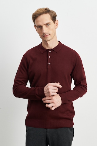 Altinyildiz Classics Erkek Bordo Tüylenme Yapmayan Anti Pilling Kumaş Standart Fit Polo Yaka Triko 4A4923100003BRDM Bordo