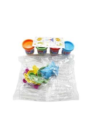 Faber-Castell Dino 4x56 gr Oyun Hamuru ve 3D Kalıp Oyun Hamuru Seti
