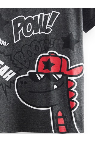 Denokids Yıldızlı Dino Erkek Çocuk 2'li Pijama Takım Renkli Çok Renkli