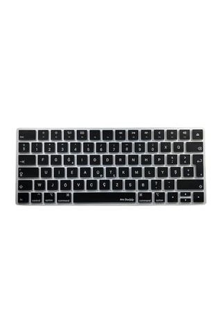 Apple Magic Keyboard 2 A1644 Uyumlu Klavye Koruyucu Türkçe F Dizilim Daktilo Tipi Silikon Kaplama Uk Iso Ters L Enter Ultra İnce Kaymaz Toz Ve Sıvı Koruma Keyboard Cover Siyah