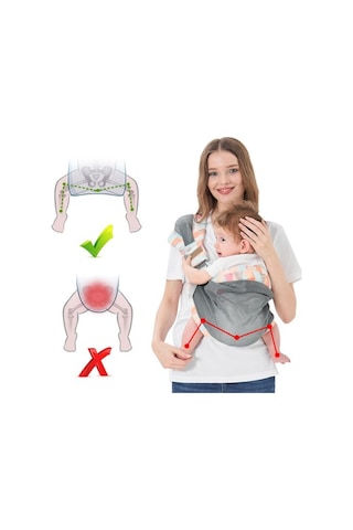 Iulonee Ayarlanabilir Ergonomik Bebek Sling Taşıyıcı Nefes Alabilir, Tek Omuzda Taşınabilir Portbebe